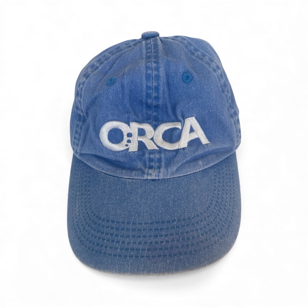 Port Authority Denim Baseball Cap Strapback Hat ORCA in White Embroidery Ladies